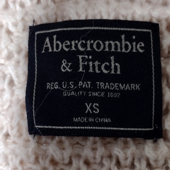 Abercrombie & Fitch Knit Open Front Cardigan Women's XS Cream Casual Minimalist - Picture 7 of 8